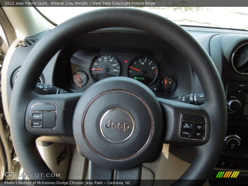 Mineral Gray Metallic / Dark Slate Gray/Light Pebble Beige 2012 Jeep Patriot Sport