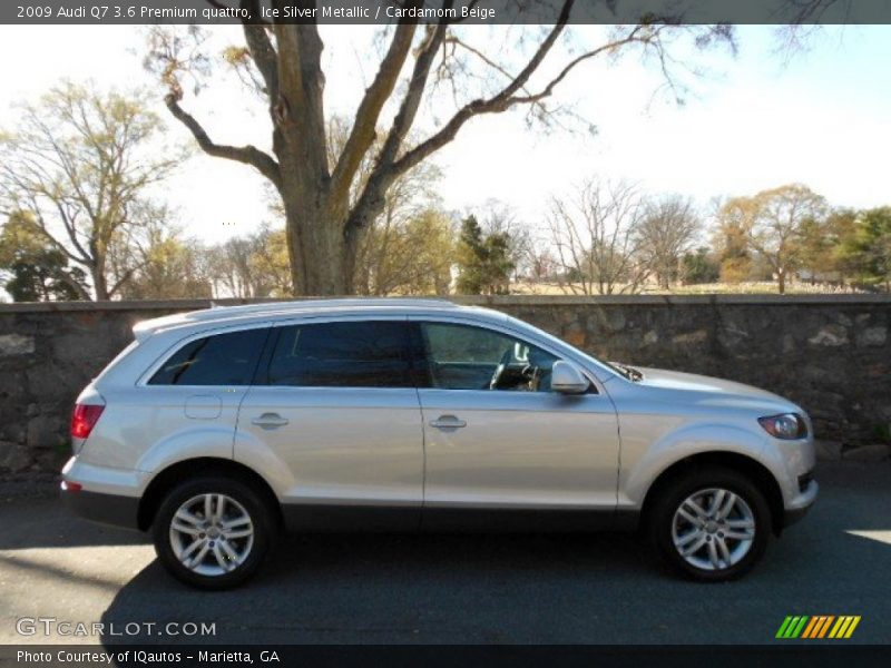 Ice Silver Metallic / Cardamom Beige 2009 Audi Q7 3.6 Premium quattro