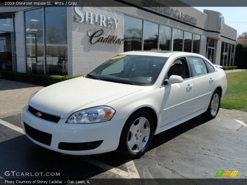 White / Gray 2009 Chevrolet Impala SS