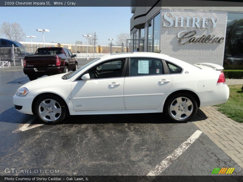 White / Gray 2009 Chevrolet Impala SS