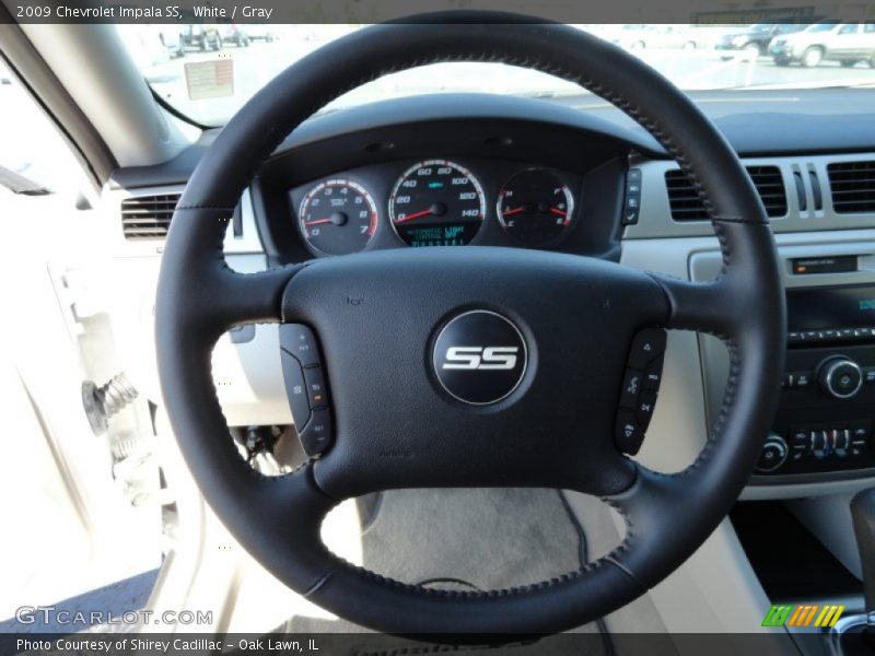 White / Gray 2009 Chevrolet Impala SS
