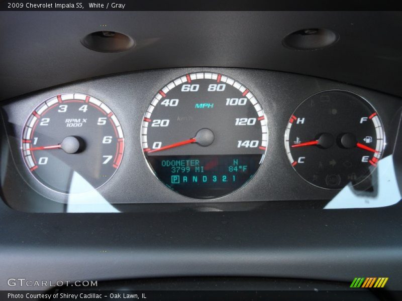White / Gray 2009 Chevrolet Impala SS