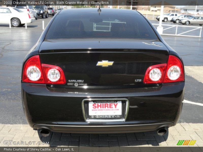 Black Granite Metallic / Ebony/Brick 2009 Chevrolet Malibu LTZ Sedan