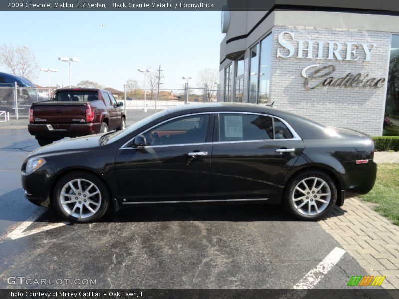 Black Granite Metallic / Ebony/Brick 2009 Chevrolet Malibu LTZ Sedan