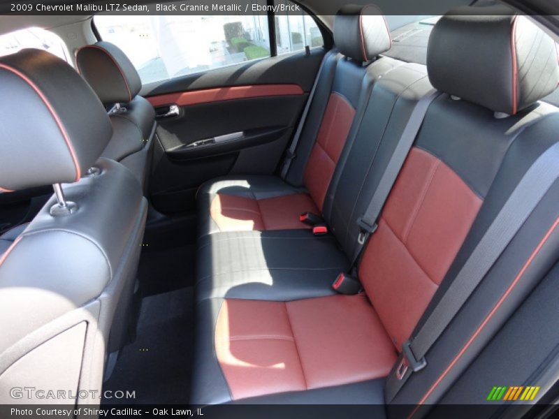 Black Granite Metallic / Ebony/Brick 2009 Chevrolet Malibu LTZ Sedan