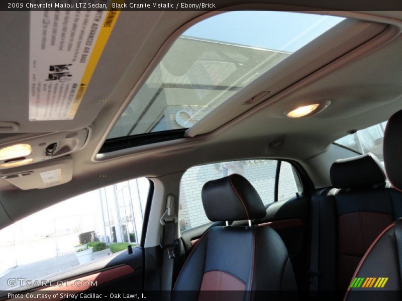 Black Granite Metallic / Ebony/Brick 2009 Chevrolet Malibu LTZ Sedan