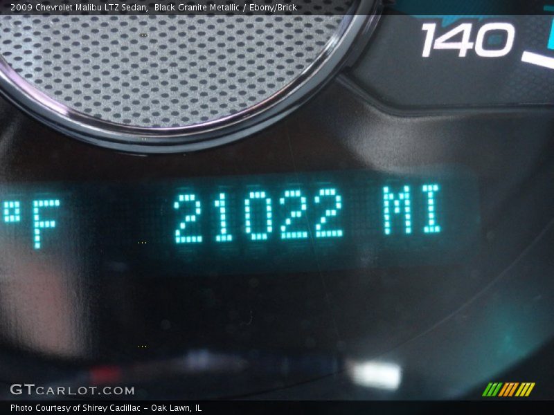 Black Granite Metallic / Ebony/Brick 2009 Chevrolet Malibu LTZ Sedan