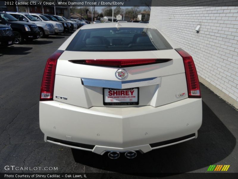 White Diamond Tricoat / Ebony/Ebony 2012 Cadillac CTS -V Coupe