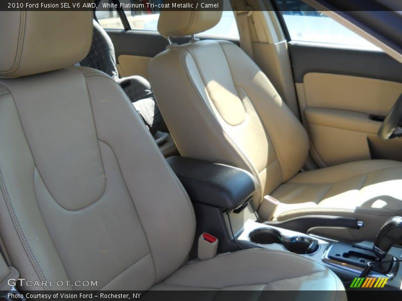 White Platinum Tri-coat Metallic / Camel 2010 Ford Fusion SEL V6 AWD