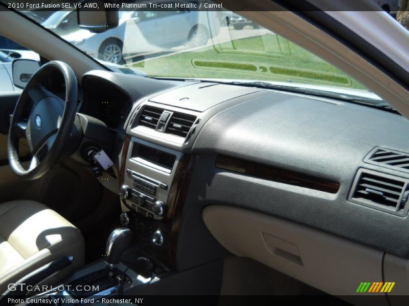 White Platinum Tri-coat Metallic / Camel 2010 Ford Fusion SEL V6 AWD