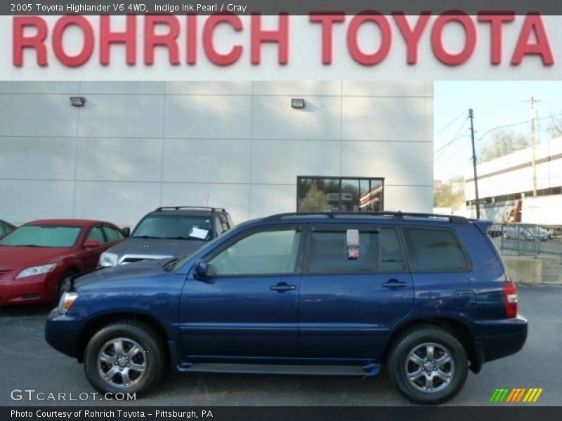 Indigo Ink Pearl / Gray 2005 Toyota Highlander V6 4WD