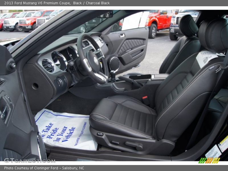  2013 Mustang V6 Premium Coupe Charcoal Black Interior