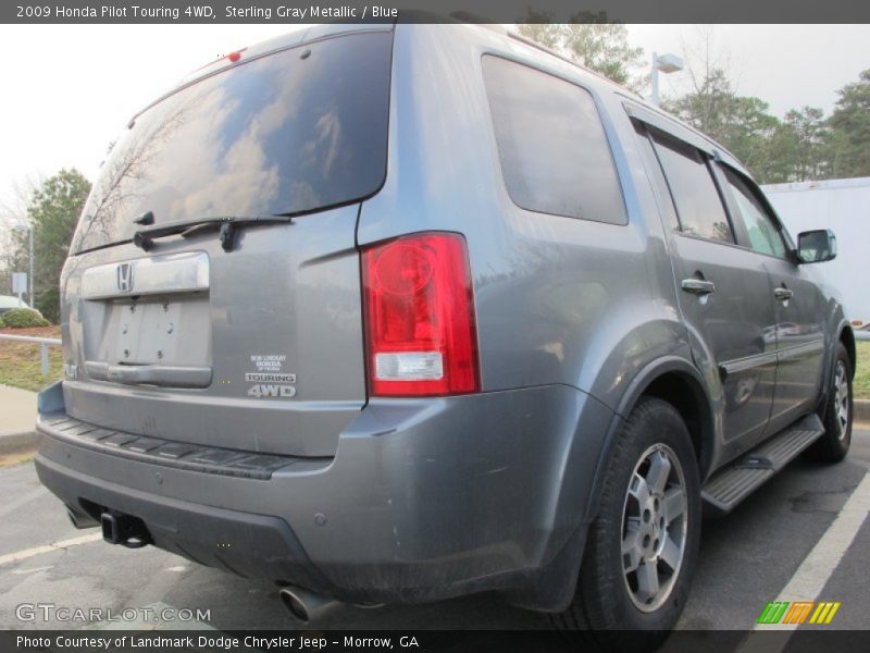 Sterling Gray Metallic / Blue 2009 Honda Pilot Touring 4WD