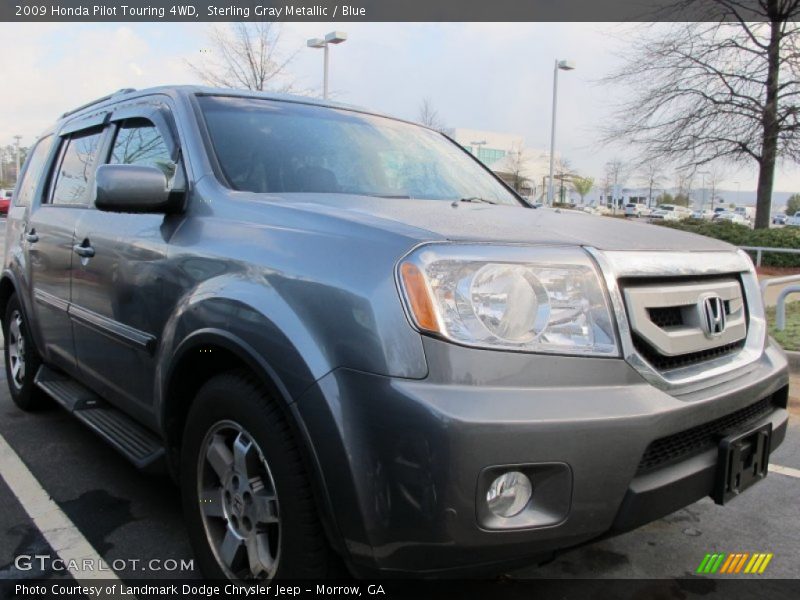 Sterling Gray Metallic / Blue 2009 Honda Pilot Touring 4WD