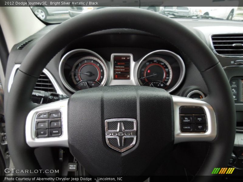 Bright Silver Metallic / Black 2012 Dodge Journey SE