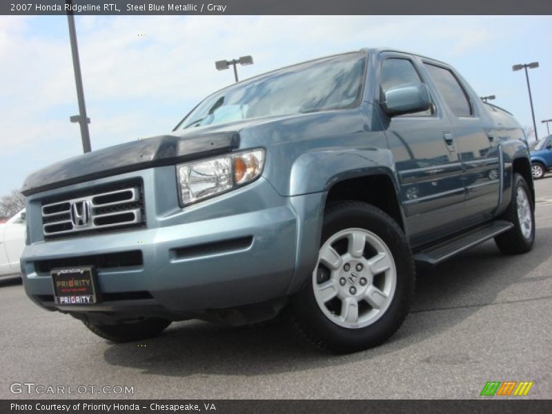 Steel Blue Metallic / Gray 2007 Honda Ridgeline RTL