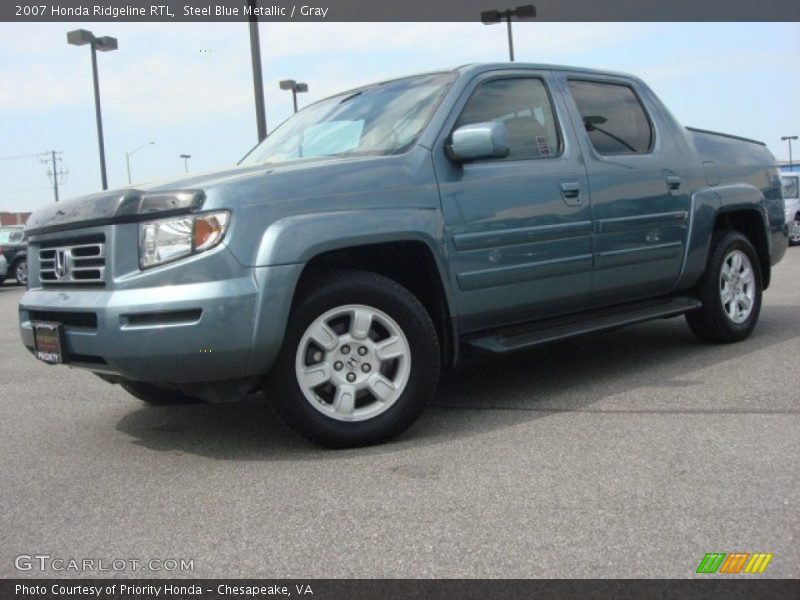 Steel Blue Metallic / Gray 2007 Honda Ridgeline RTL