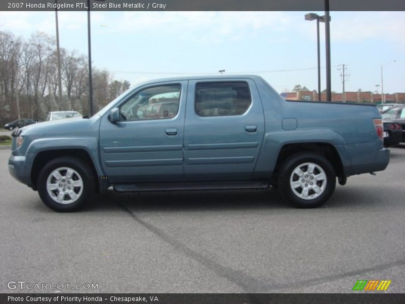 Steel Blue Metallic / Gray 2007 Honda Ridgeline RTL