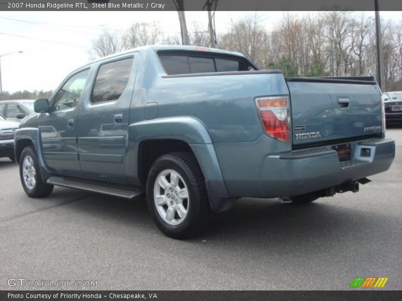 Steel Blue Metallic / Gray 2007 Honda Ridgeline RTL
