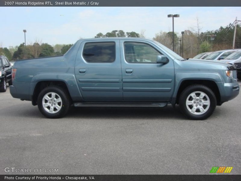 Steel Blue Metallic / Gray 2007 Honda Ridgeline RTL