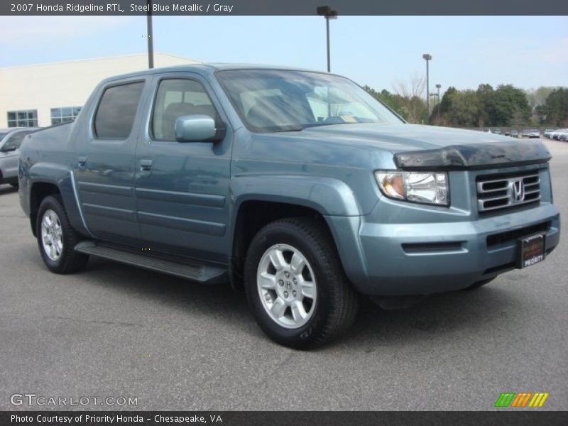 Steel Blue Metallic / Gray 2007 Honda Ridgeline RTL