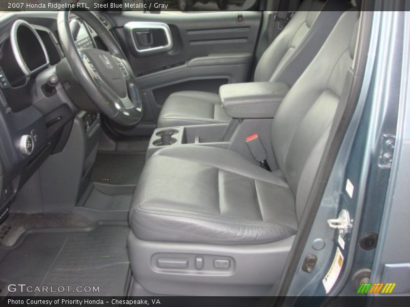 Steel Blue Metallic / Gray 2007 Honda Ridgeline RTL