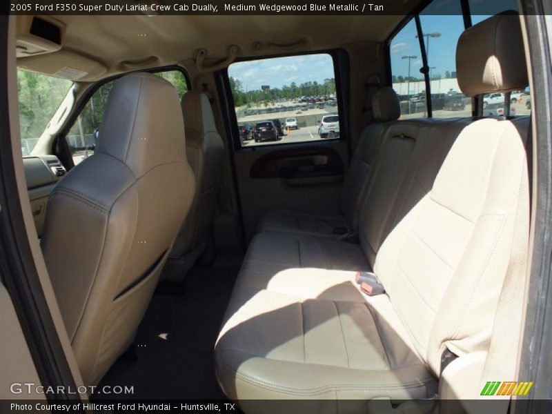 Medium Wedgewood Blue Metallic / Tan 2005 Ford F350 Super Duty Lariat Crew Cab Dually