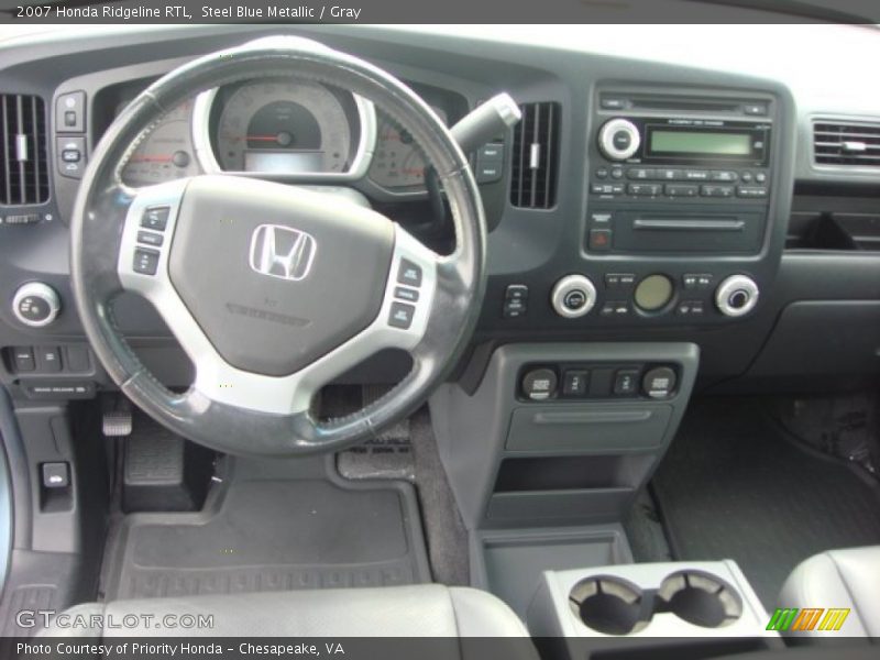 Steel Blue Metallic / Gray 2007 Honda Ridgeline RTL