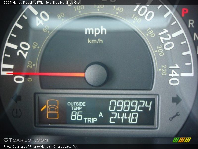 Steel Blue Metallic / Gray 2007 Honda Ridgeline RTL