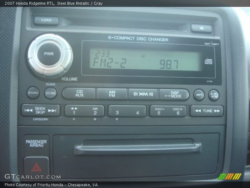 Steel Blue Metallic / Gray 2007 Honda Ridgeline RTL
