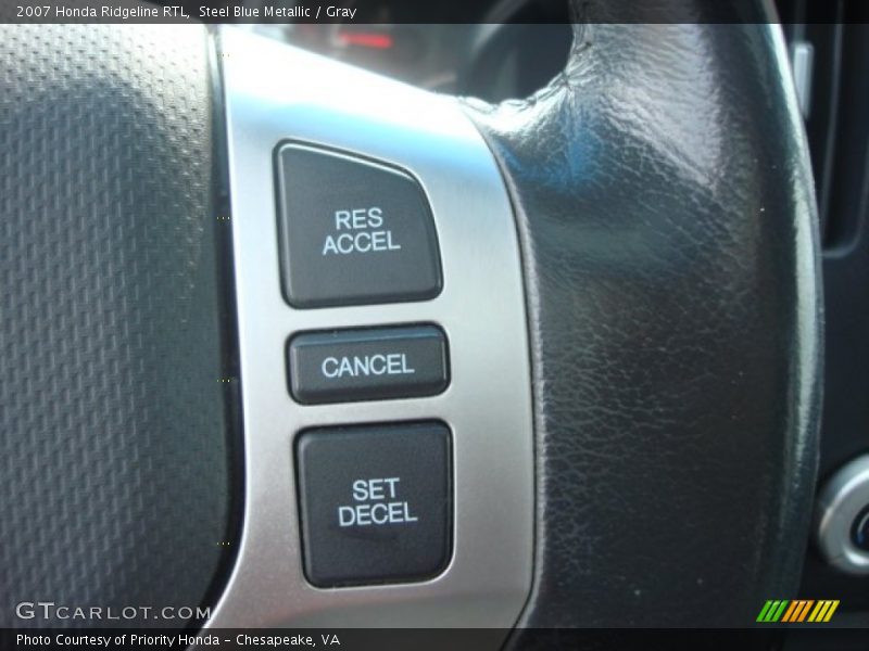 Steel Blue Metallic / Gray 2007 Honda Ridgeline RTL