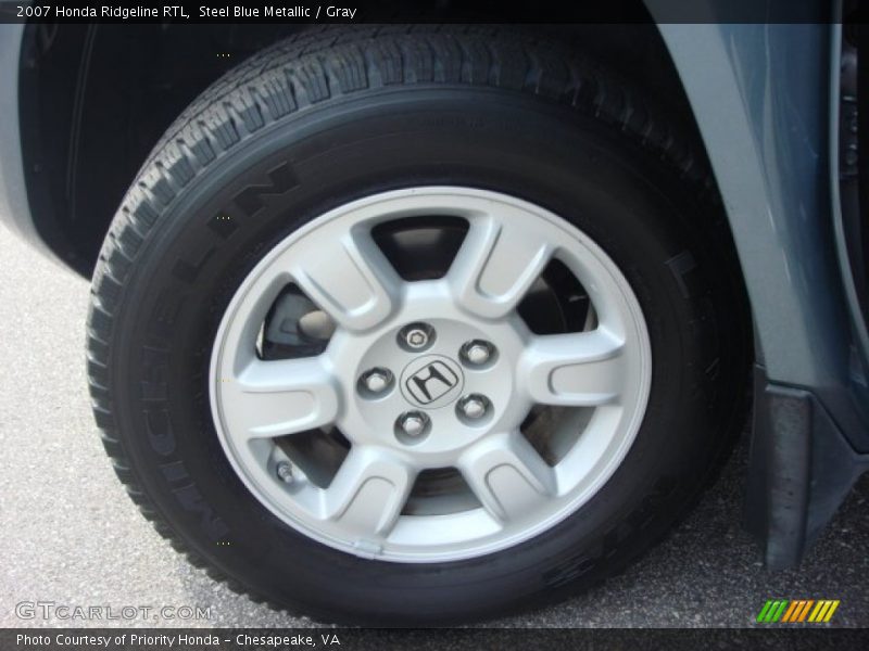 Steel Blue Metallic / Gray 2007 Honda Ridgeline RTL