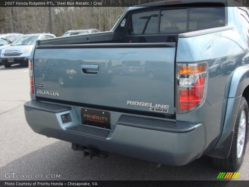 Steel Blue Metallic / Gray 2007 Honda Ridgeline RTL