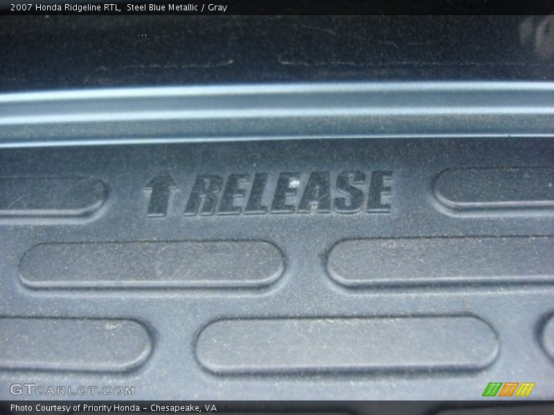 Steel Blue Metallic / Gray 2007 Honda Ridgeline RTL