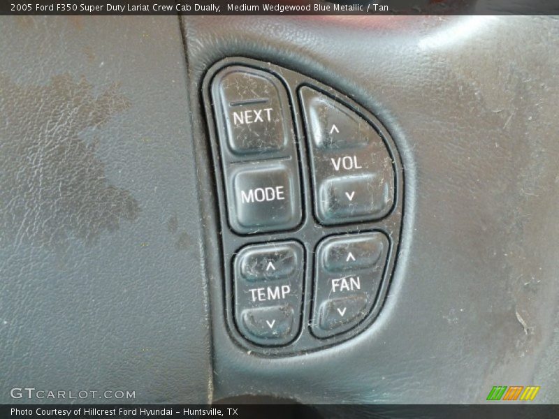 Medium Wedgewood Blue Metallic / Tan 2005 Ford F350 Super Duty Lariat Crew Cab Dually