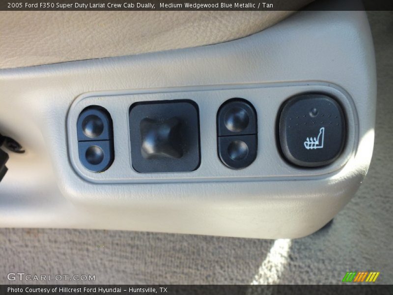Medium Wedgewood Blue Metallic / Tan 2005 Ford F350 Super Duty Lariat Crew Cab Dually