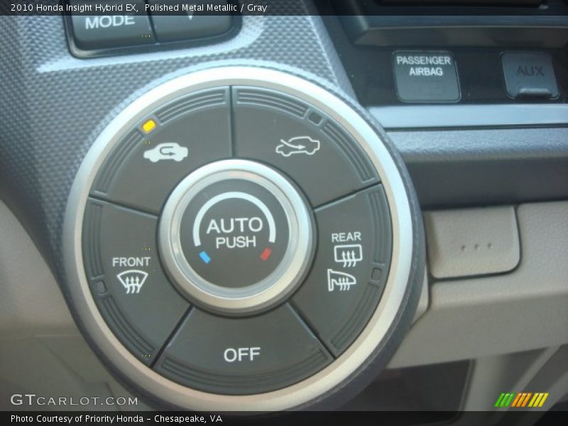 Controls of 2010 Insight Hybrid EX