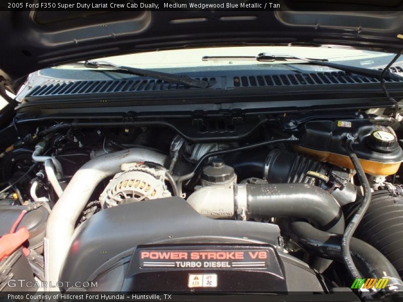Medium Wedgewood Blue Metallic / Tan 2005 Ford F350 Super Duty Lariat Crew Cab Dually
