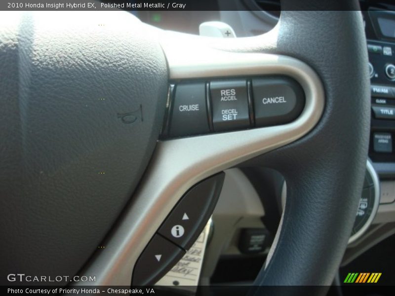 Polished Metal Metallic / Gray 2010 Honda Insight Hybrid EX
