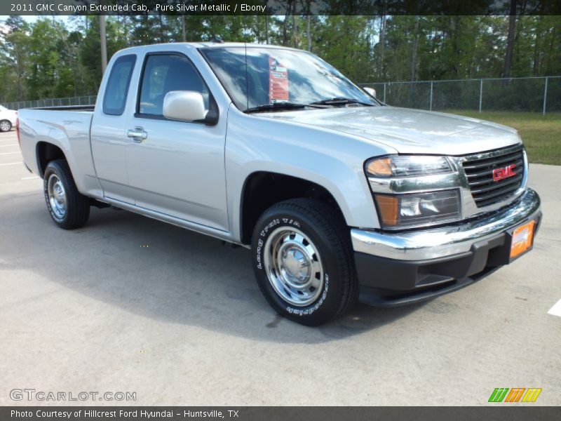 Pure Silver Metallic / Ebony 2011 GMC Canyon Extended Cab