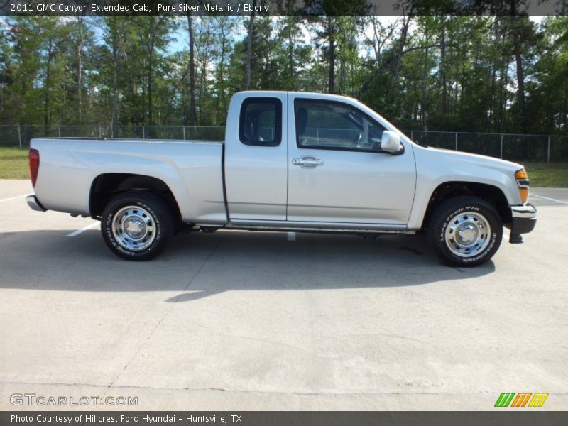 Pure Silver Metallic / Ebony 2011 GMC Canyon Extended Cab