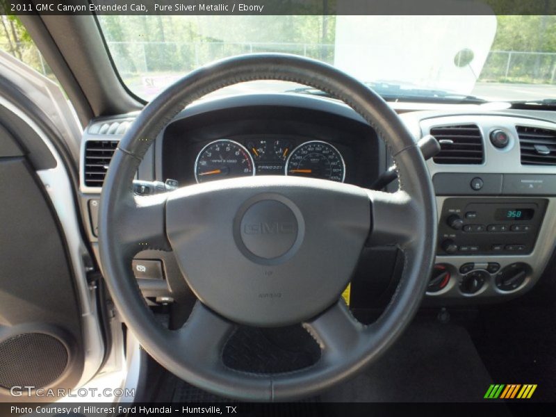 Pure Silver Metallic / Ebony 2011 GMC Canyon Extended Cab