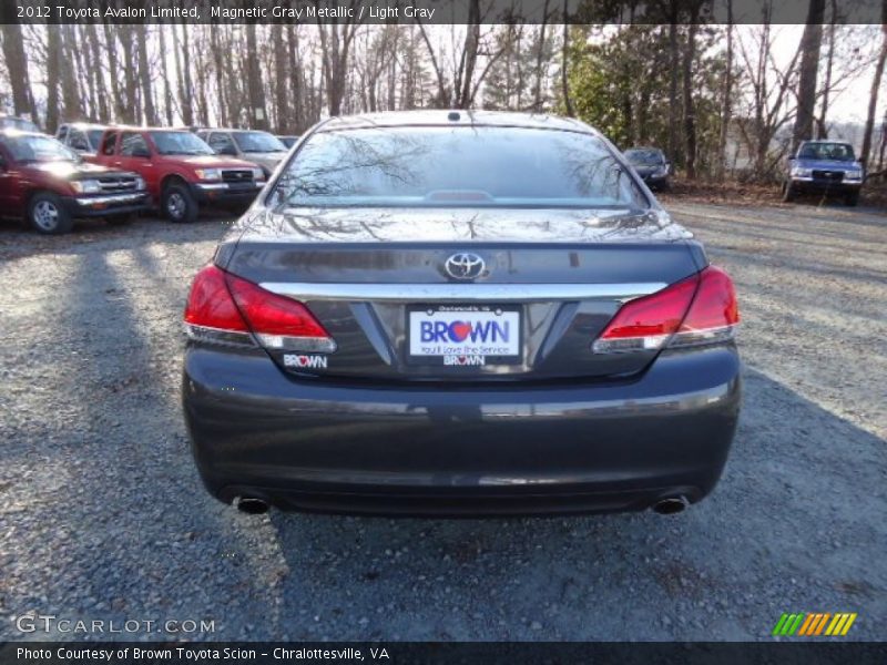 Magnetic Gray Metallic / Light Gray 2012 Toyota Avalon Limited