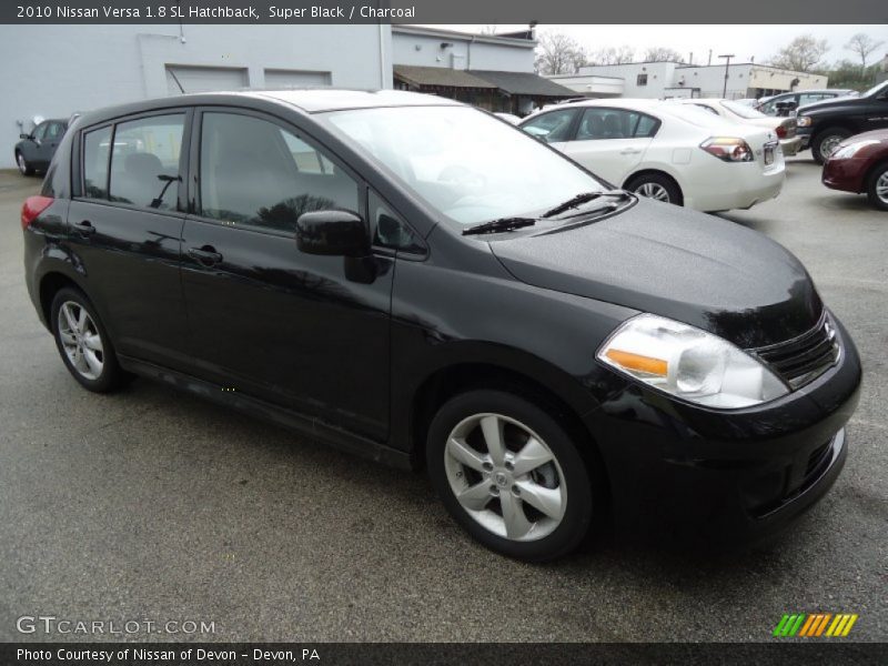 Super Black / Charcoal 2010 Nissan Versa 1.8 SL Hatchback