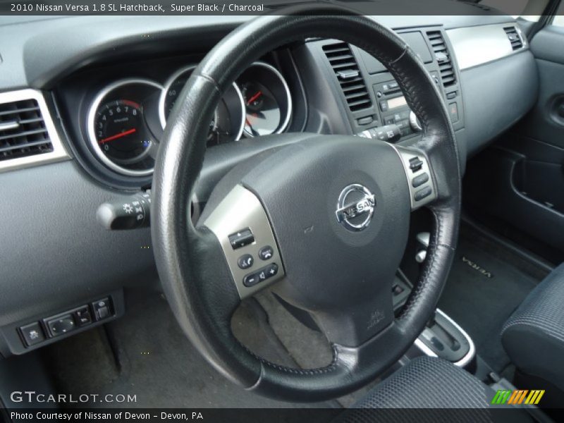 Super Black / Charcoal 2010 Nissan Versa 1.8 SL Hatchback