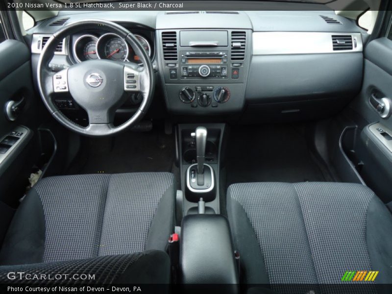 Super Black / Charcoal 2010 Nissan Versa 1.8 SL Hatchback