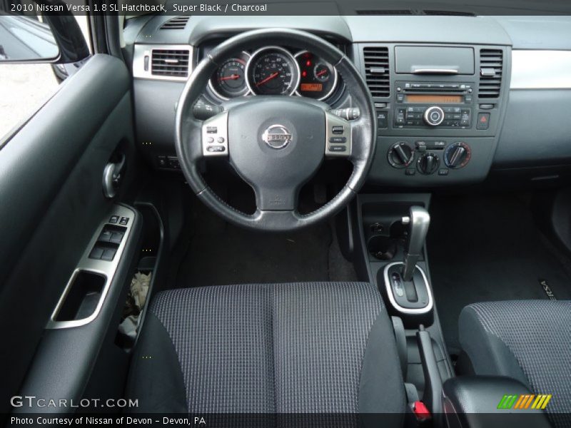 Super Black / Charcoal 2010 Nissan Versa 1.8 SL Hatchback