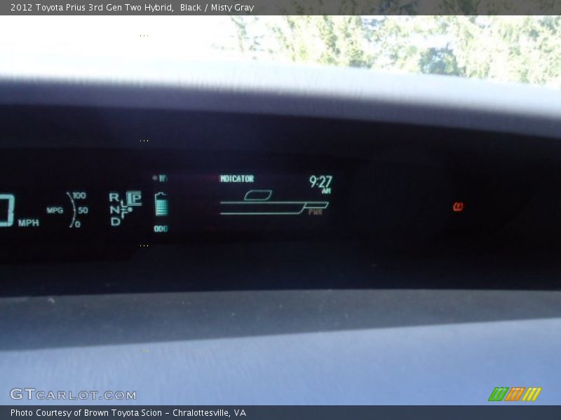 Black / Misty Gray 2012 Toyota Prius 3rd Gen Two Hybrid