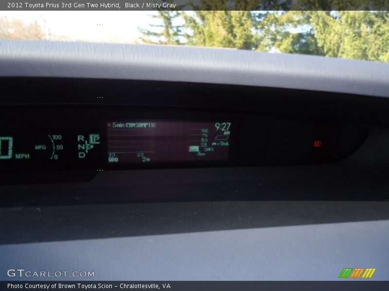 Black / Misty Gray 2012 Toyota Prius 3rd Gen Two Hybrid