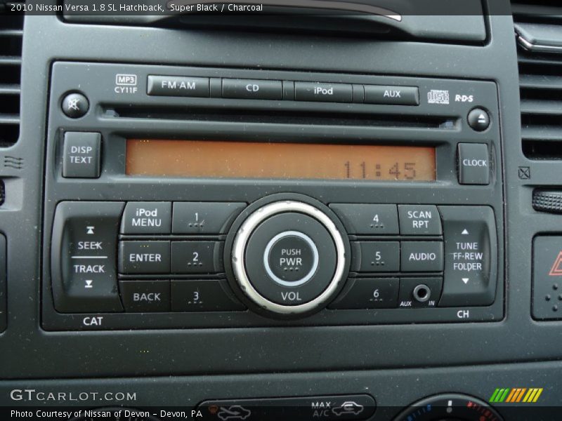 Super Black / Charcoal 2010 Nissan Versa 1.8 SL Hatchback